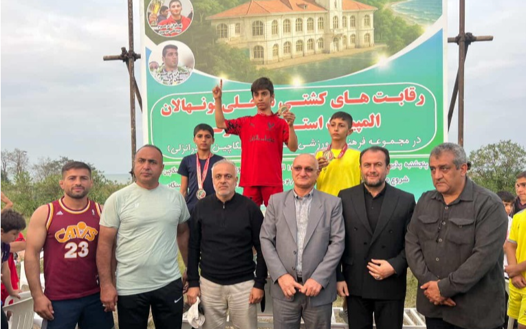 طلای نقره‌ای شایان زارعی؛ تاریخ‌سازی نونهالان کشتی استان در ساحل بندرانزلی